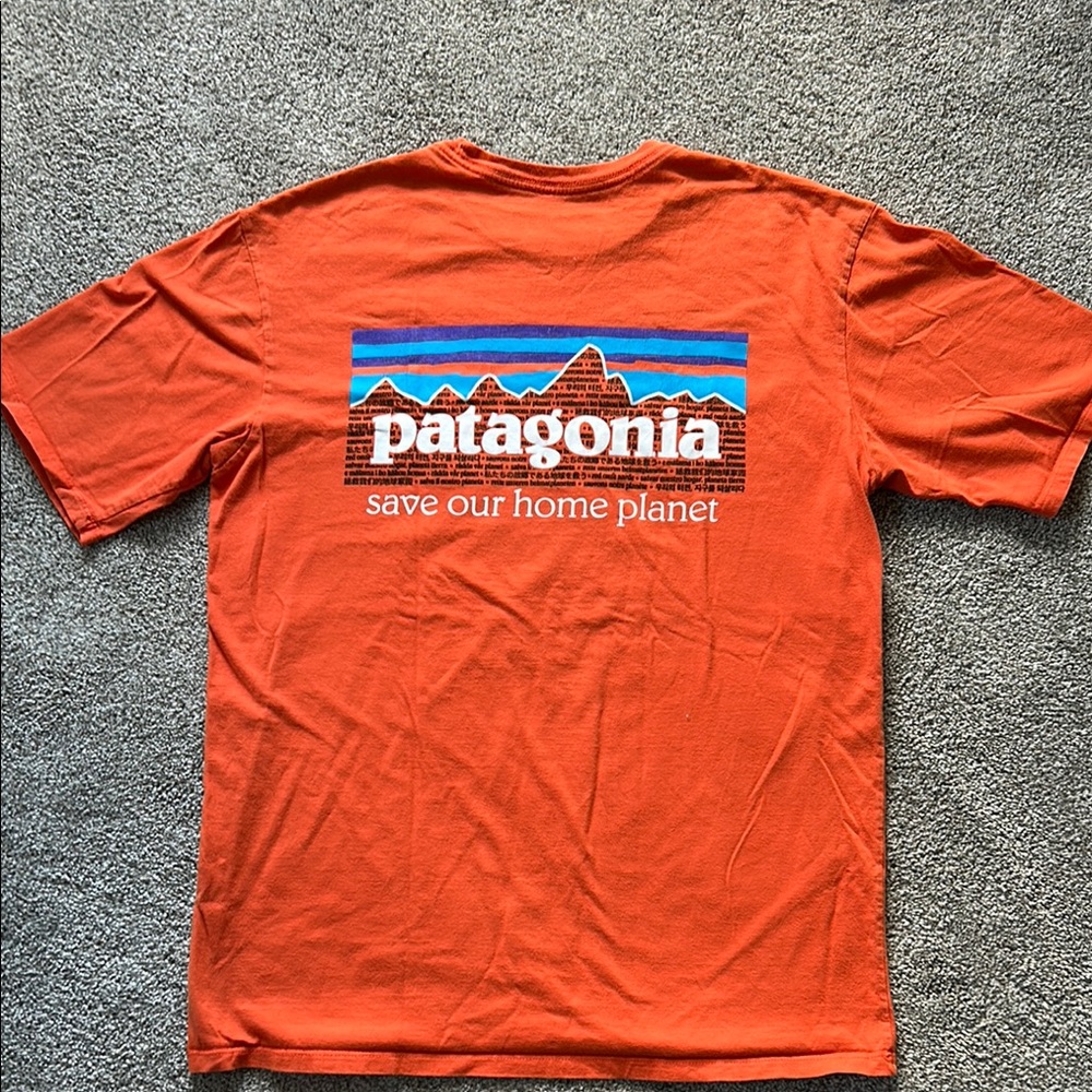 Patagonia P6 Responsibili-tee Logo Shortsleeve USA Made Organic Cotton - S